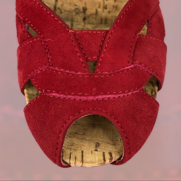 VIA SPIGA Retro 40's Red Shoes Sz. 7 Sandals - Picture 8 of 11